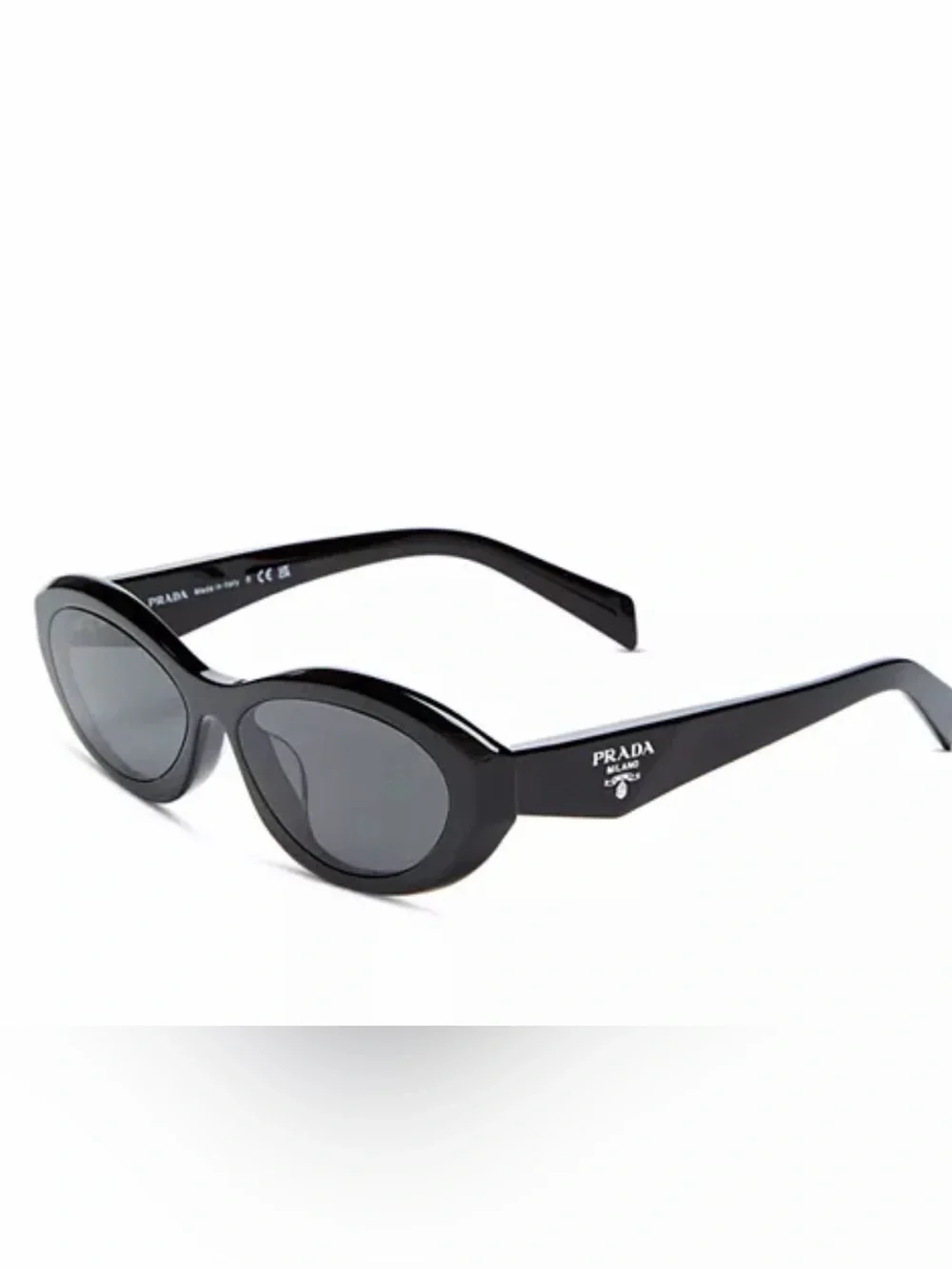 Prada Symbole Black Oval Sunglasses